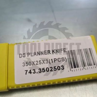 Нож строгальный фуговальный 350x25x3 (сталь DS качество) Rotis (1шт.)