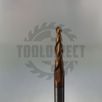 Фреза спиральная двухзаходная конусная сферическая (коническая) R=1 D=2x15x50 S=4 ALTiN ROTIS