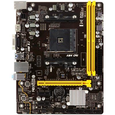 Biostar Main Board, AMD A320, Socket AM4, uATX, GbE