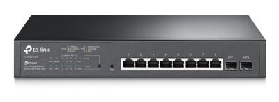 "JetStream 10-Port Gigabit Smart Switch with 8-Port PoE+, 8Ч Gigabit PoE+ Ports, 2Ч Gigabit SFP Slots, 802,3at/af, 150 W PoE Power, 1U 13-inch Rack-mountable Steel CaseIntegration with Omada SDN Contr