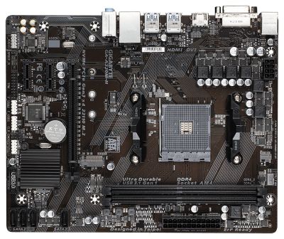 GIGABYTE Main Board Desktop  AMD A320M-H rev 3.0 (AM4, 2xDDR4, 1xPCIE x16, 2xPCIE x1, M.2, 4xSATAIII, RAID, 6xUSB3.1, 6xUSB2.0, DVI, HDMI, GLAN) mATX