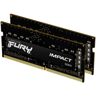 KINGSTON 32GB 2666MHz DDR4 CL16 Non-ECC SODIMM (Kit of 2) Single Rank FURY Impact EAN: 740617318548