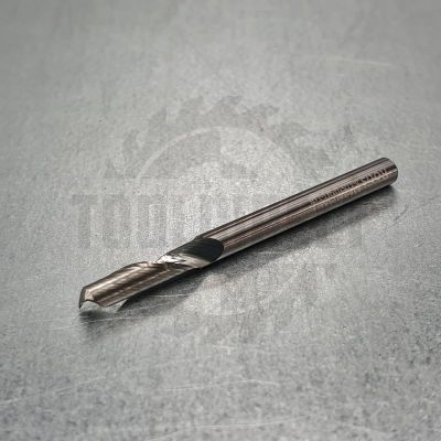 Фреза спиральная Z1 однозаходная по алюминию и ПВХ D=3.175x12x38 S=3.175 Rotis