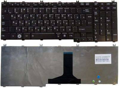 Клавиатура для ноутбука Toshiba Satellite A500, L350, L500, L505, F501, P200, P300, P500  черная