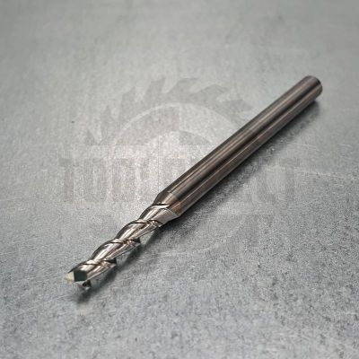 Фреза спиральная Z2 двухзаходная по алюминию, акрилу и композитным плитам ПВХ D=3x15x60 S=4 Rotis