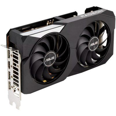 ASUS Video Card AMD Radeon DUAL-RX6600XT-O8G, Radeon RX 6600 XT,PCI Express 4.0, 8GB GDDR6, OC mode : up to 2607 MHz (Boost Clock)/up to 2402 MHz (Game Clock)Gaming mode : up to 2593 MHz (Boost Clock)/up to 2382 MHz (Game Clock),128-bit