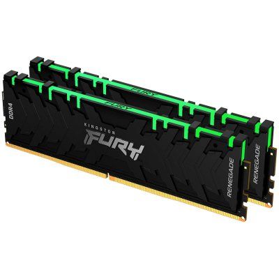 KINGSTON DRAM 32GB 3200MHz DDR4 CL16 DIMM (Kit of 2) FURY Renegade RGB Black EAN: 740617321777