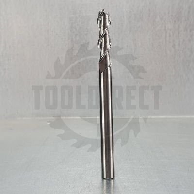 Фреза спиральная Z2 двухзаходная по алюминию, акрилу и композитным плитам ПВХ D=8x30x100 S=8 Rotis