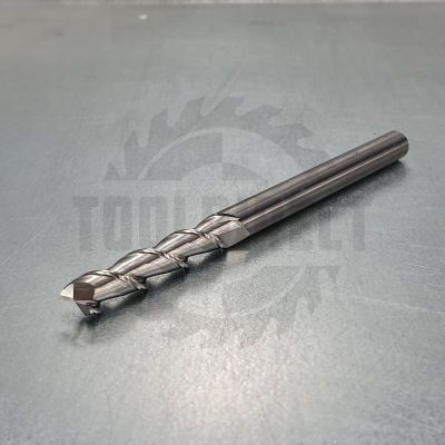 Фреза спиральная Z2 двухзаходная по алюминию и ПВХ D=8x42x120 S=8 Rotis