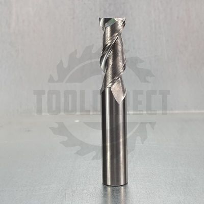 Фреза спиральная Z2 двухзаходная по алюминию, акрилу и композитным плитам ПВХ D=12x30x75 S=12 Rotis