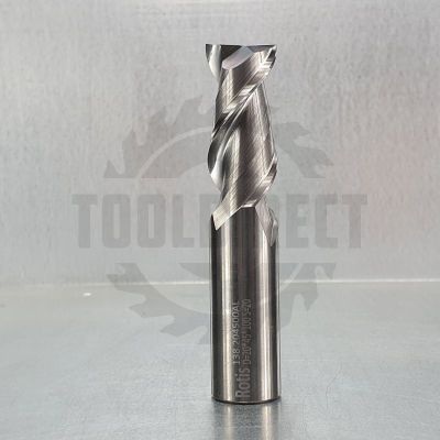 Фреза спиральная Z2 двухзаходная по алюминию, акрилу и композитным плитам ПВХ D=20x45x100 S=20 Rotis