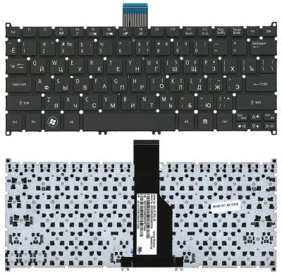 Клавиатура для ноутбука Acer Aspire S3, S3-391, S3-951, S5-391, V5-121, V5-123, V5-131; Aspire One B113, 725 черная