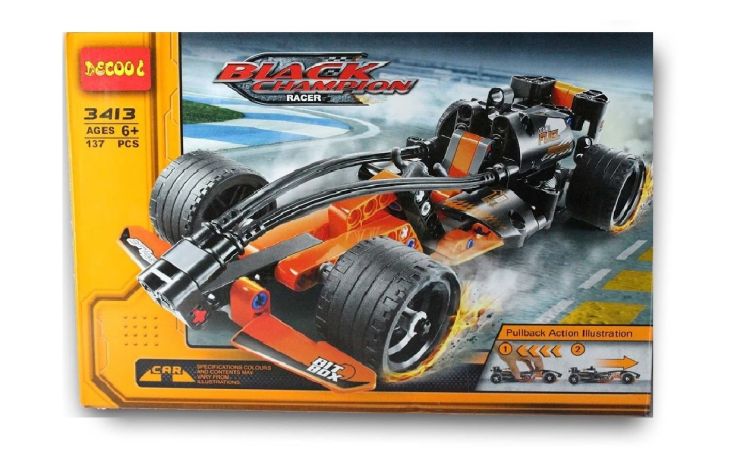 Конструктор DECOOL 3413 Гоночная машина "Черный чемпион"