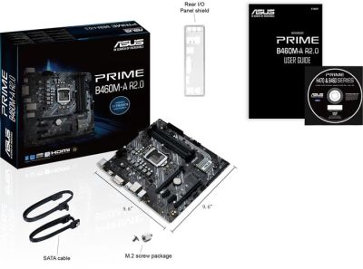 ASUS Main Board Desktop Intel B460, s1200, 4xDDR4, HDMI/ DVI-D/ DP, 1xPCIe x 16, 2xPCIe x1, 2 x M.2, 6 x SATA, ALC887 , GB LAN, mATX