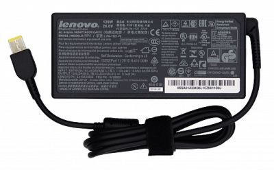 Блок питания ноутбука Lenovo прямоугольный разъем, 120W (20V, 6A) без сетевого кабеля, ORG (slim type)