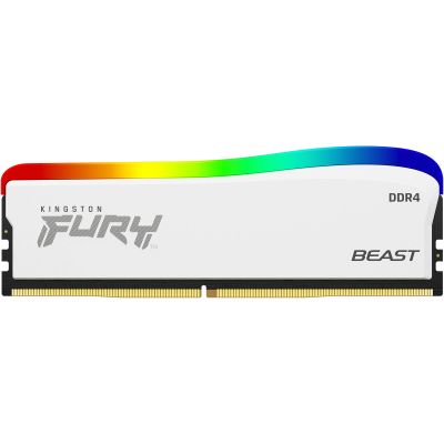Kingston DRAM 8GB 3200MT/s DDR4 CL16 DIMM FURY Beast White RGB SE EAN: 740617330403
