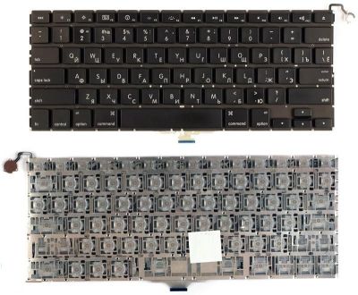 Клавиатура для ноутбука Apple MacBook A1237, A1304 черная, плоский Enter, 2008-2009 год