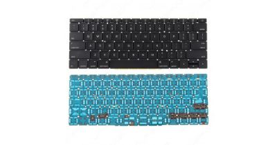 Клавиатура для ноутбука Apple MacBook A1706, A1707, Late 2016 - Mid 2017, черная, большой Enter