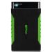 SILICON POWER External HDD Armor A15 1TB, USB 3.2 Gen 1, Black & Green, Anti-shock, LED light, Backup button