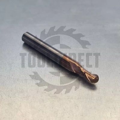 Фреза спиральная Z2 по стали круглый нос R=2.5 D=5x10x50 S=5 Rotis