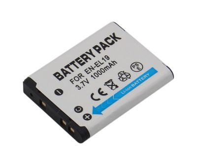 Аккумулятор для камеры Nikon (EN-EL19) COOLPIX S4300, S3100, W100, S3600, S2600, S2500, S3700, S3300, S6500, A100, W150, S7000, (1000mAh), 3.7V,  OEM