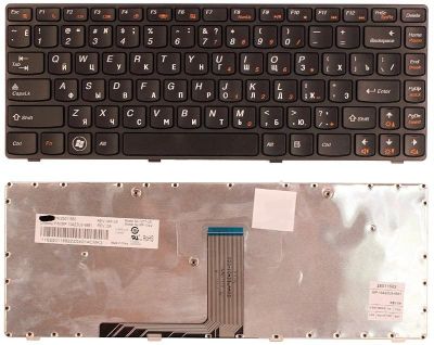 Клавиатура для ноутбука Lenovo IdeaPad B470, G470, G475, V470 черная, рамка черная