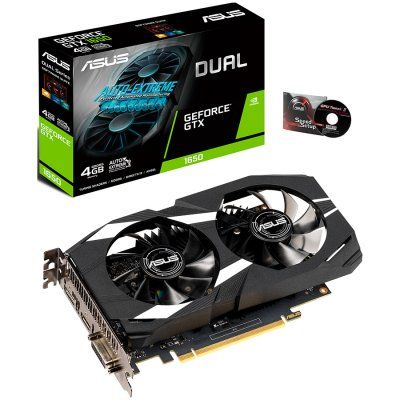 ASUS Video Card Dual GeForce GTX 1650 4GB GDDR5 128-bit CUDA Core 896 , DVIx1,  HDMIx1, DPx1