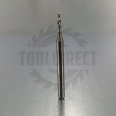 Фреза спиральная по алюминию и ПВХ однозаходная Z1 D=1.5x6x38 S=3.175 Tideway