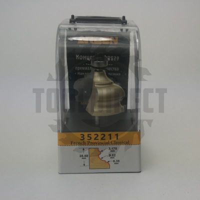 Фреза профильная "Французская классика" (нижний подшипник 706051) D=47.5x28.5x80 S=12 Z2 HW ARDEN