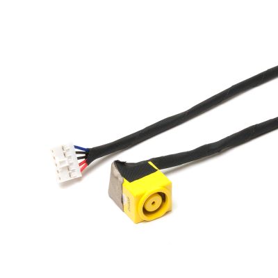 Разъем питания PJ572 для ноутбука Lenovo Essential B590, IdeaPad V580 Series. 7.9x5.5 mm с иглой. С кабелем 20 см 50.4TE08.021, 50.4TE08.031 DCJ-LE-03