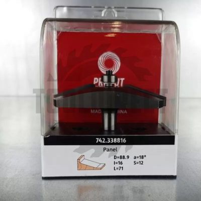 Фреза филёнка прямая (нижний подшипник) D=88.9x16x71 S=12 a=18° Z2 HW PROCUT