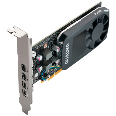 PNY NVIDIA QUADRO P1000 DVI 4GB GDDR5, 128-bit, PCIEx16 3.0, mini DP 1.4 x4, Active cooling, TDP 47W