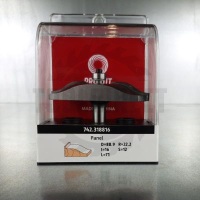 Фреза филёнка скругление изгиб (нижний подшипник) D=88.9x16x71 S=12 a=22.2° Z2 HW PROCUT