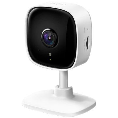 1080P indoor IP camera, supports Night Vision, Motion Detection, 2-way Audio, one Micro SD card slot, works with Google Assistant and Amazon Alexa, easy setup with APP