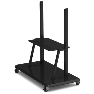 Prestigio MultiBoard stand PMBST01 can accommodate all screen sizes from 55-98" screens. Includes roll wheels for easy adjustment of position, and a shelf for accessories.