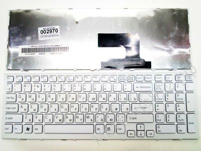 Клавиатура для ноутбука Sony Vaio VPC-EH белая, с рамкой